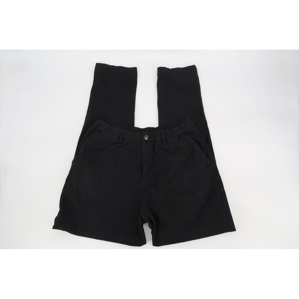 Cove Chino Pants Mens 36x34 Black Elastic Waist Stretch Straight